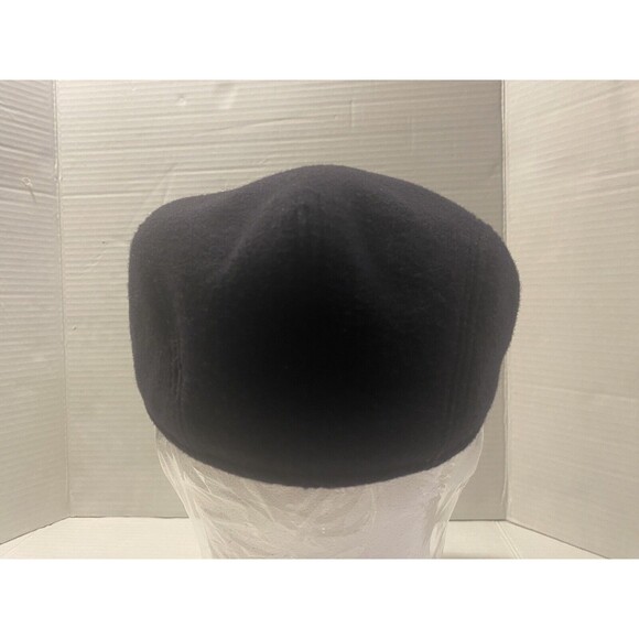 Lacoste Plain Beret Hat Cap Wool Blend Paperboy Unisex Size M Navy Blue FRANCE - Picture 4 of 8